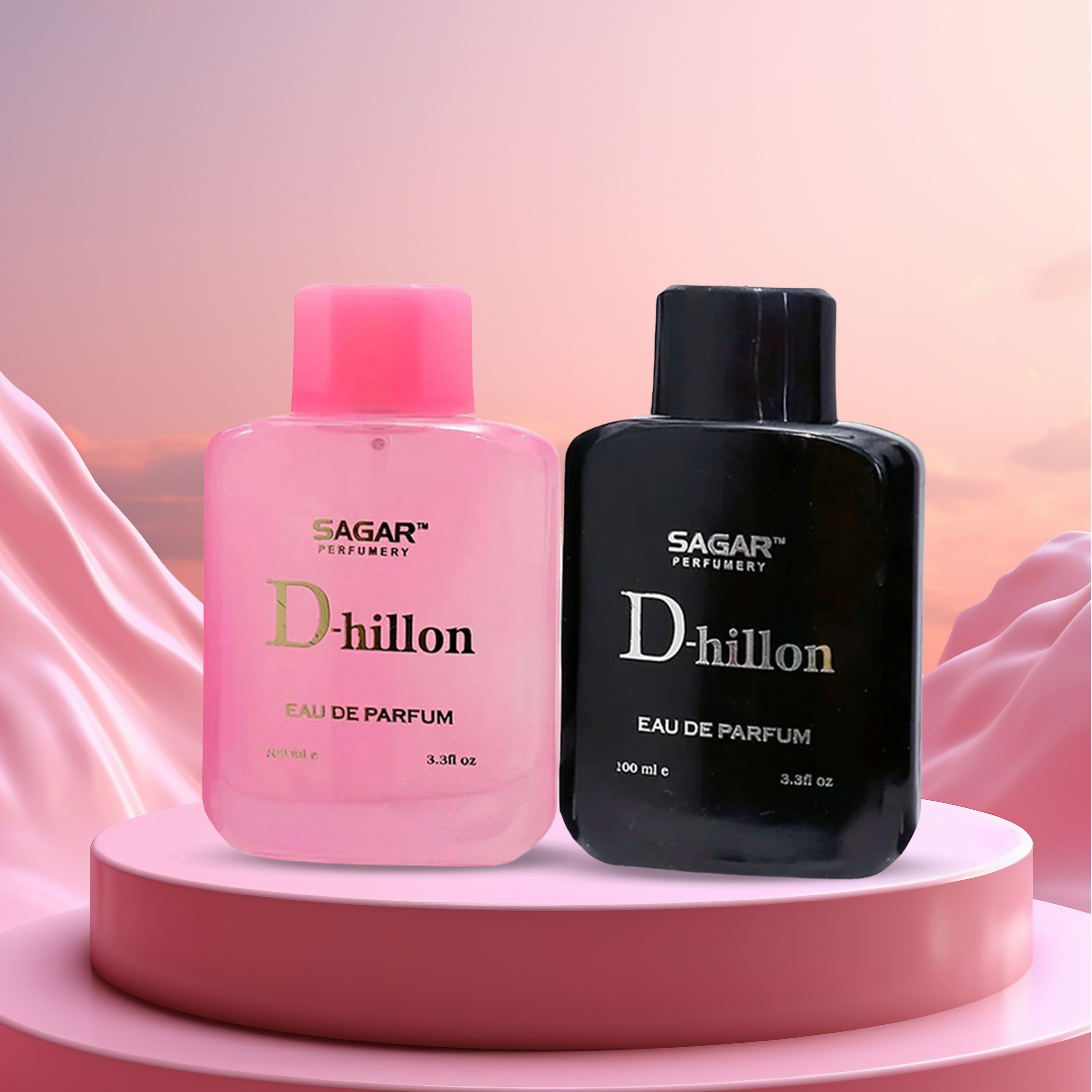 100 ML D-HILLON BLACK & 100 ML D-HILLON PINK PERFUME COMBO