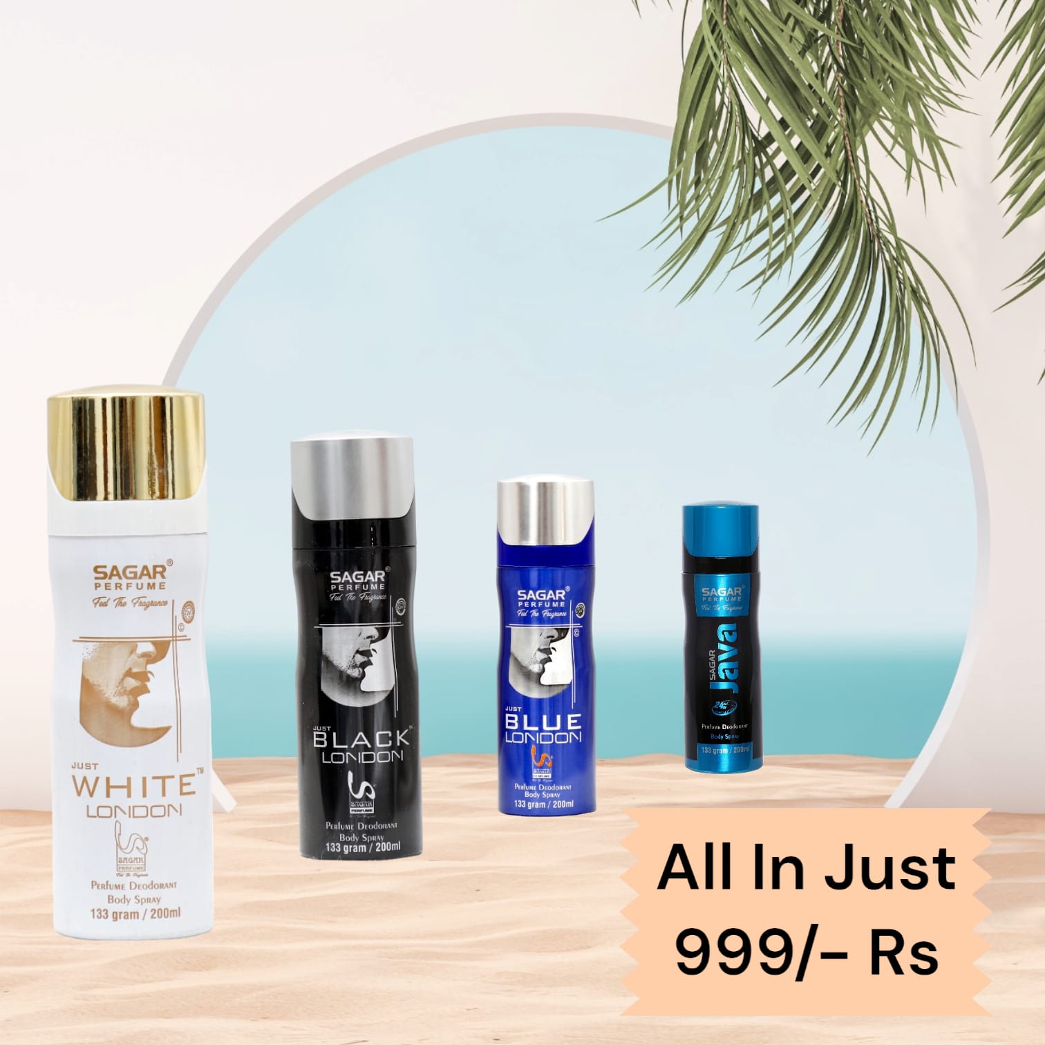 4 Pcs Deodorant  Combo