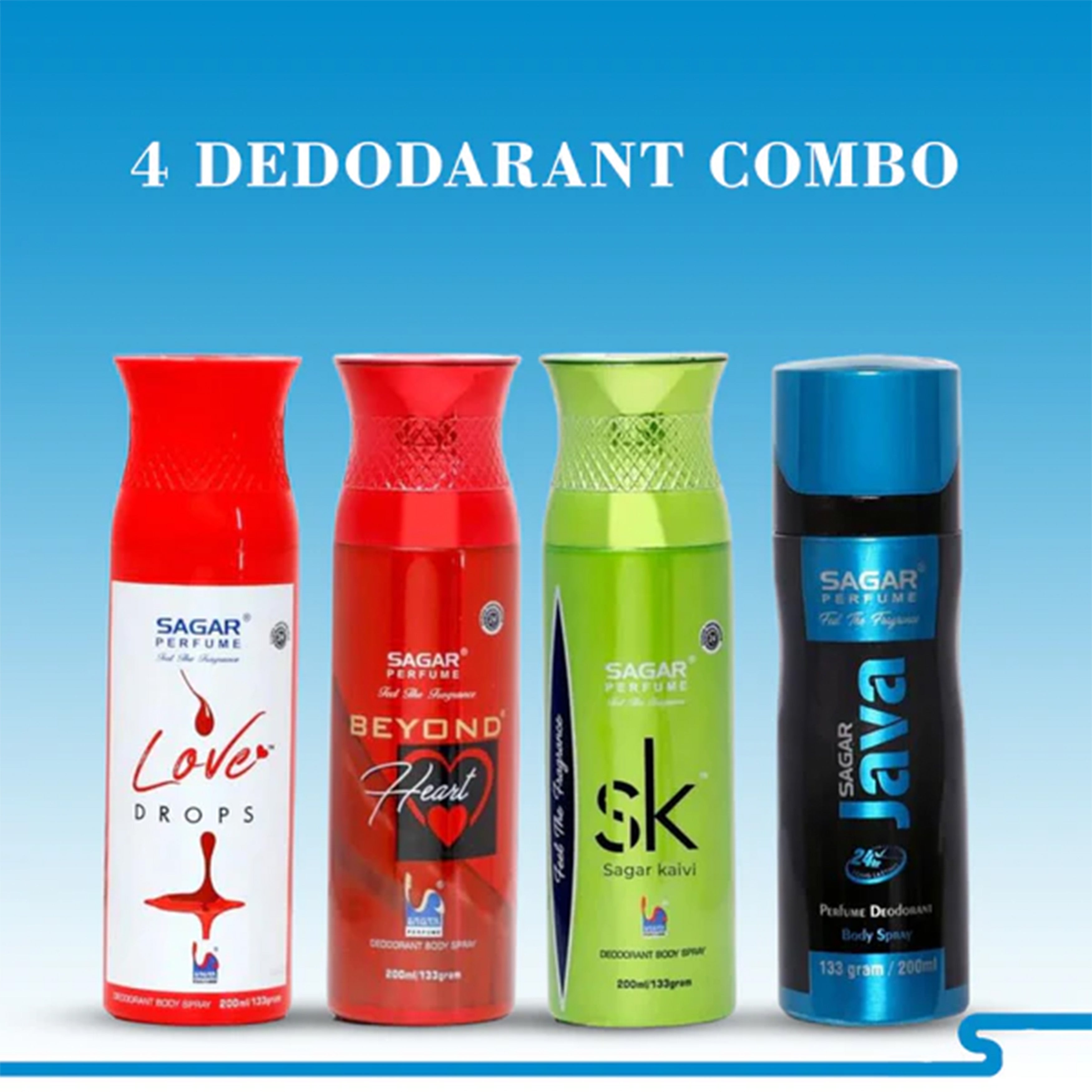 4 Pcs Deodorant Combo