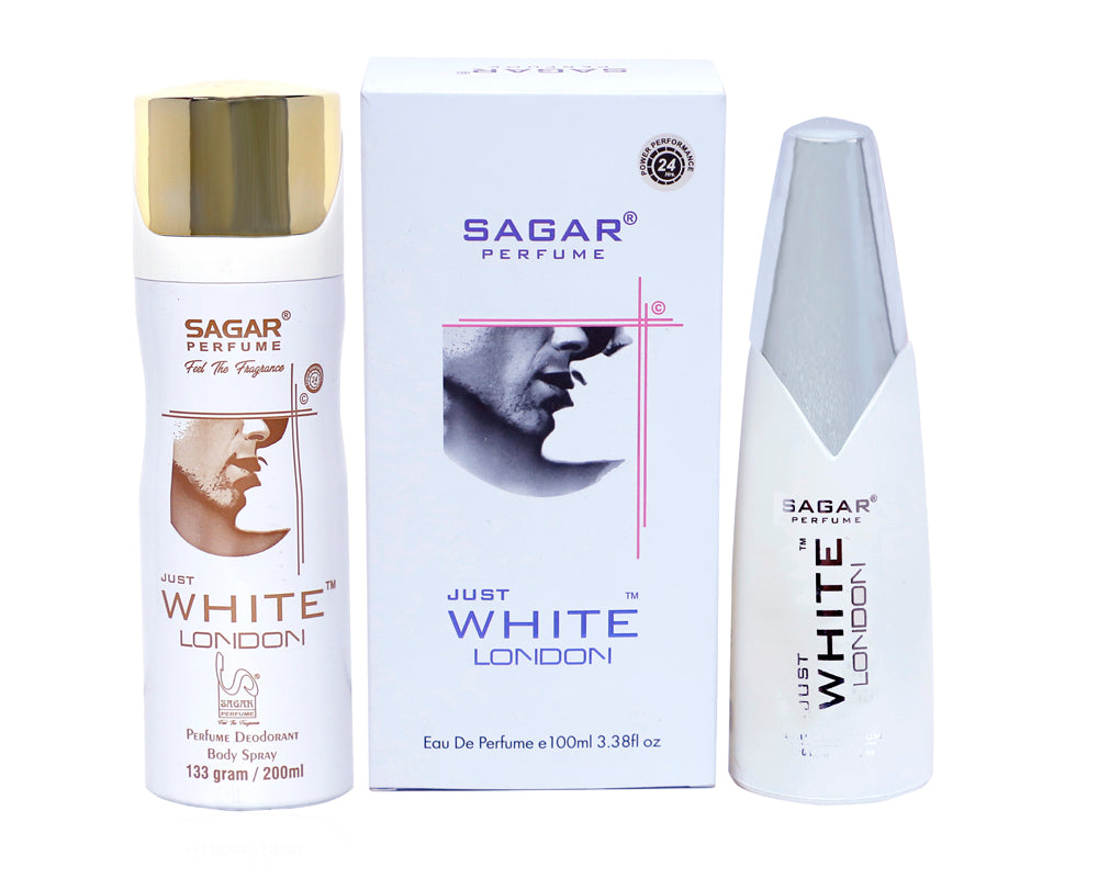 Sagar Just White London Deodorant And Perfume Combo