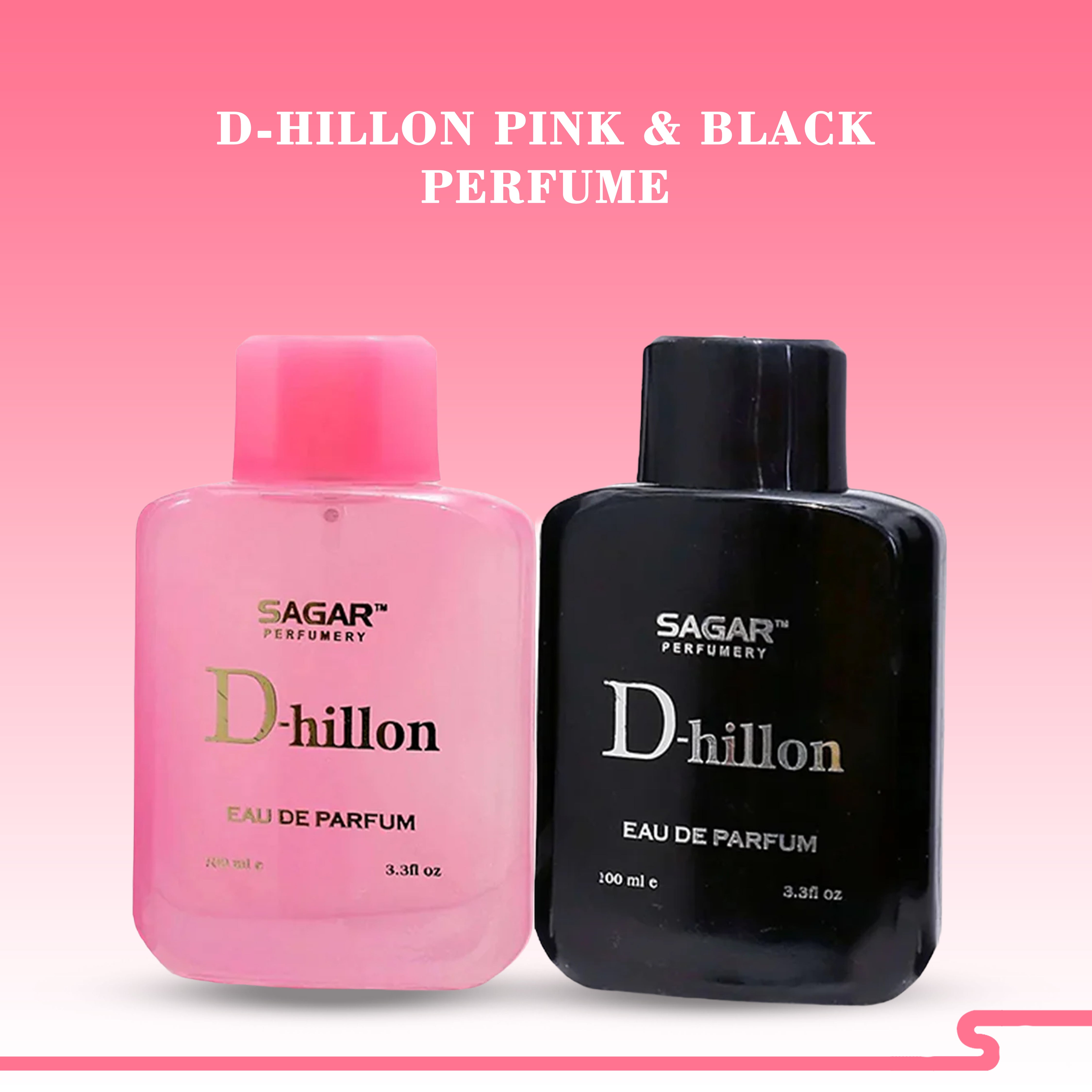 100 ML D-HILLON BLACK & 100 ML D-HILLON PINK PERFUME COMBO