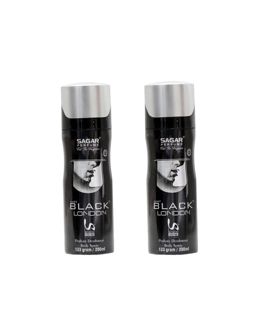 Just Black London Deodorant 2 Pcs - 200ml