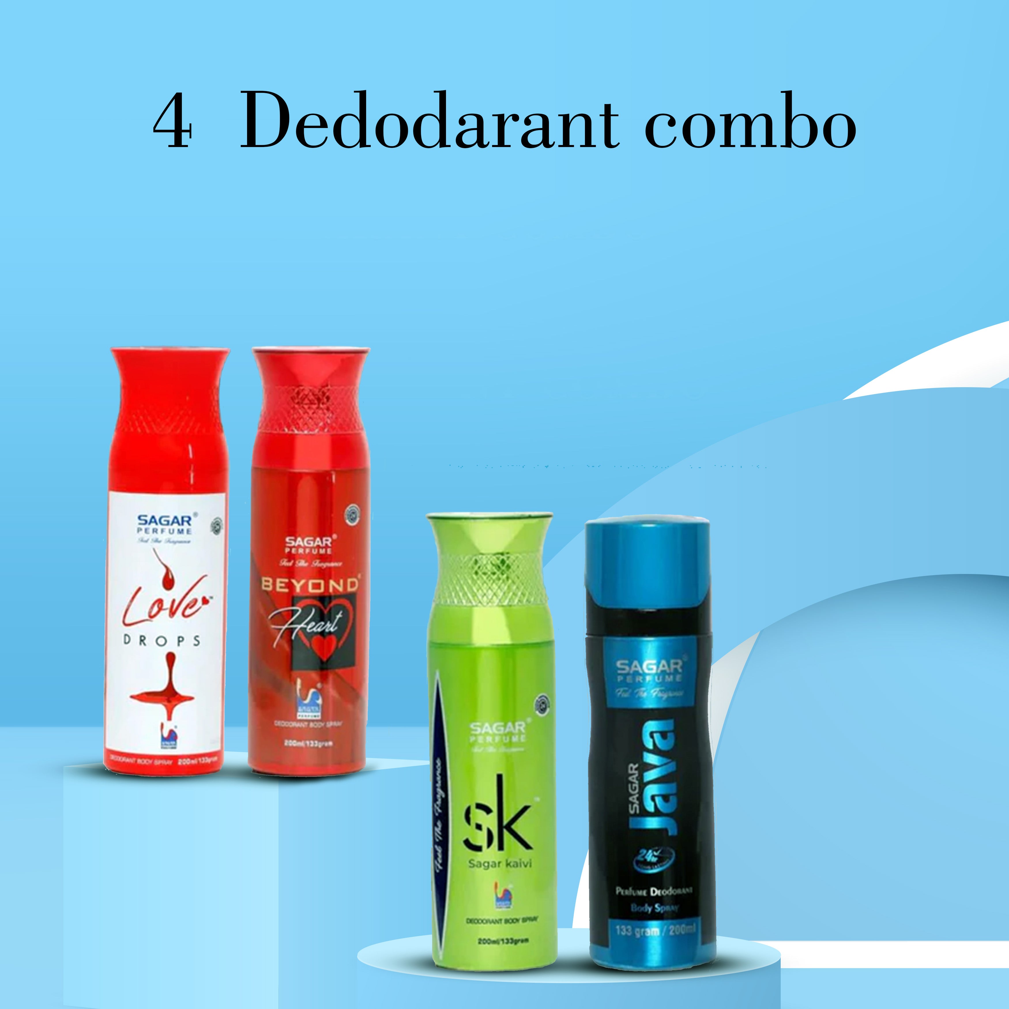 4 Pcs Deodorant Combo