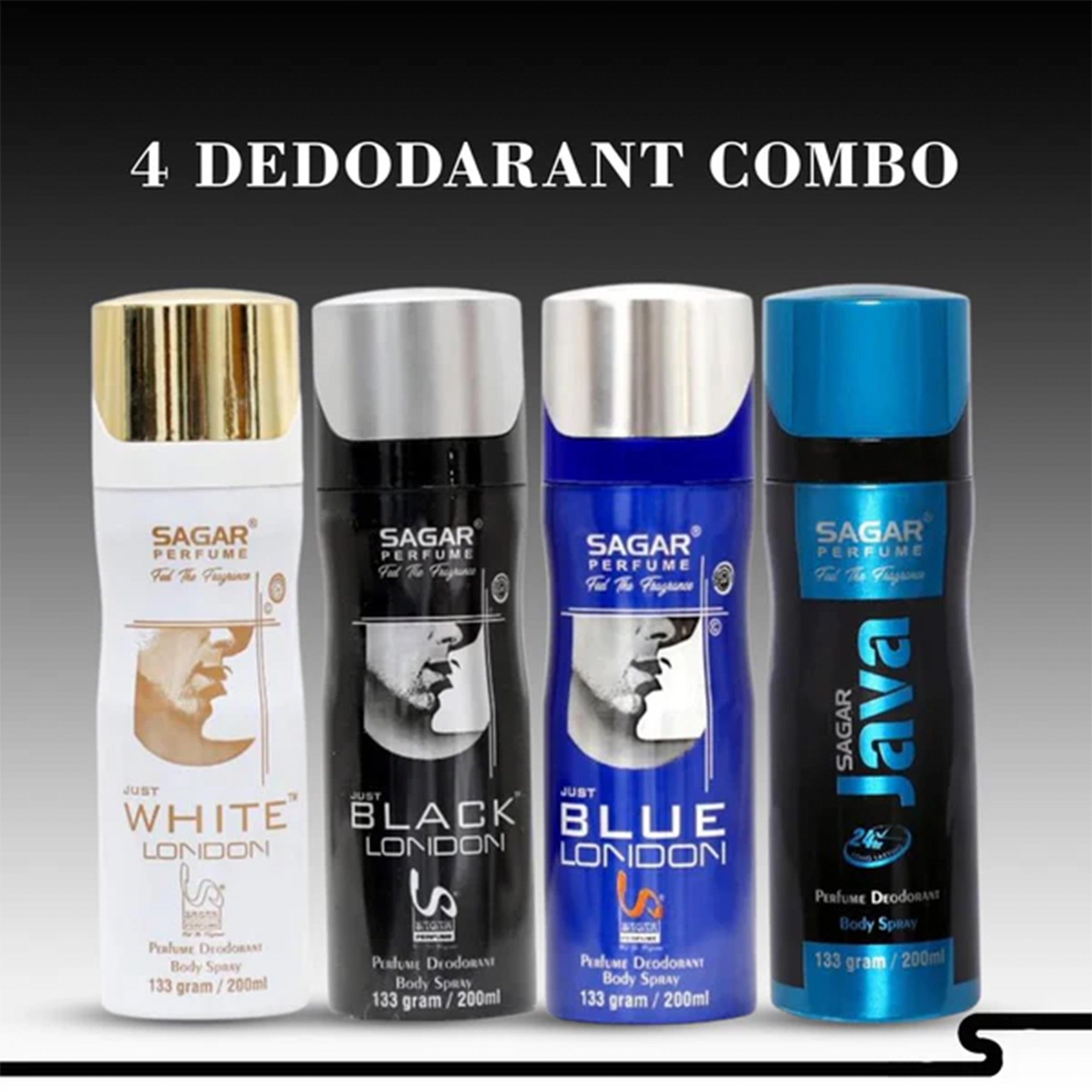 4 Pcs Deodorant  Combo